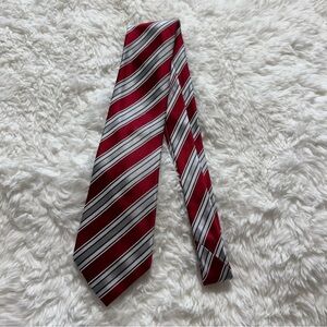 Donald Trump Classic Red and Gray Striped Neck Tie